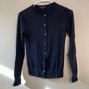 Blue button down sweater